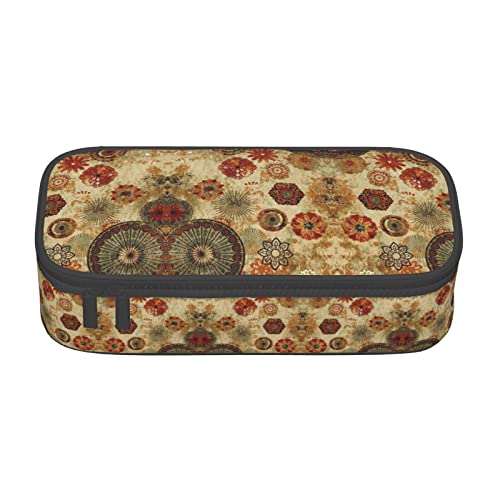 ZKZBDPLK Medaillon Multi Print High Capacity Layered Pencil Case - Versatile Organizer Pouch with Full Print - Made from Durable Oxford Cloth, Medaillon Multi, Einheitsgröße, Schulranzen-Set von ZKZBDPLK