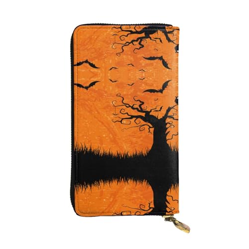 ZKZBDPLK Sea Turtle with Fishes Print Exceptional Leather Long Wallet - Premium Quality Clutch with Full Print Design - A Splendid Statement of Class and Durability, Orangefarbene Halloween-Party, von ZKZBDPLK