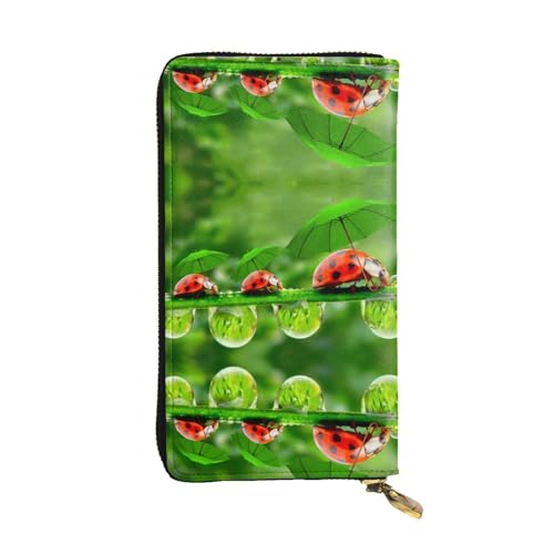 ZKZBDPLK Tropical Summer Hawaiian Flower Palm Leaves Print Exceptional Leather Long Wallet - Premium Quality Clutch with Full Print Design - A Splendid Statement of Class and Durability, Lustiger von ZKZBDPLK