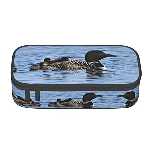 ZKZBDPLK Us Dollar Money Print Federmäppchen mit hoher Kapazität, mehrlagiges Federmäppchen – vielseitige Organizer-Tasche mit Volldruck – aus strapazierfähigem Oxford-Tuch, Loon Birds, Einheitsgröße, von ZKZBDPLK