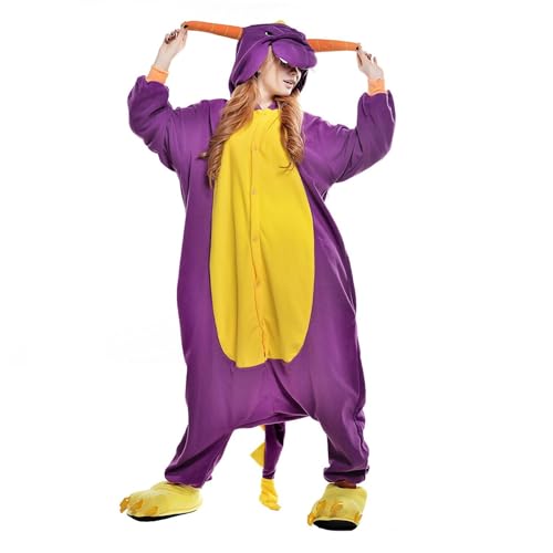 ZKomoL Pyjamas Onesies Cosplay Erwachsene Unisex Tiere Halloween Kostüm Kleid Loungewear, Tigermuster von ZKomoL