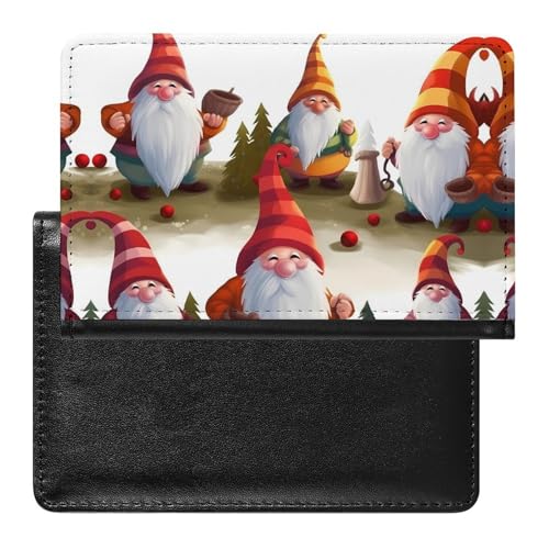 Pass- und Impfkartenhalter Weihnachten Lustige Gnome Passhalter Passpasshüllen Passpasshülle Passpassschoner Passpassschoner Passport Wallet International Travel Christmas, Weihnachten Lustige Zwerge, von ZLFDSKGY