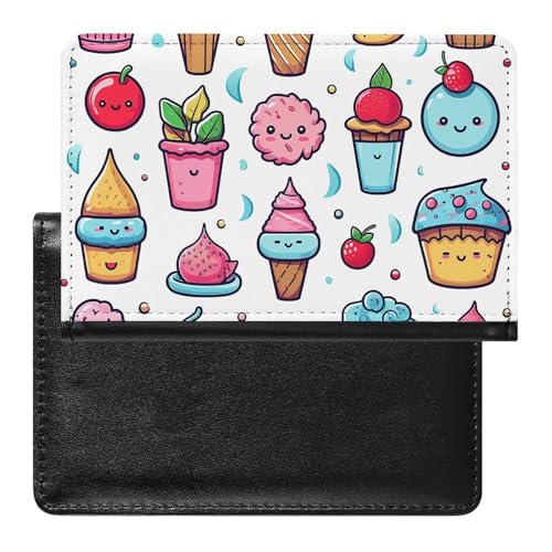Reisepass- und Impfkartenhalter Doodle Ice Cream Passport Inhaber Passpasshüllen Passpassschutz Passpassschoner Passport Wallet Internationale Reisen, Doodle Eis, 5,8 × 3,9 ×, Doodle Eis, 5.8 × 3.9 × von ZLFDSKGY
