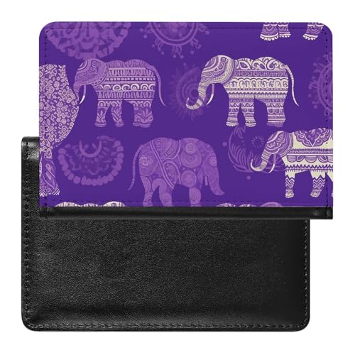 Reisepass- und Impfkartenhalter Lila Elefant Reisepasshalter Passpasshülle Passpassschoner Passschutz Passpassschoner Passport Wallet International Travel Purple Elephant 5,8 × 3,9 ×, Lila Elefant, von ZLFDSKGY