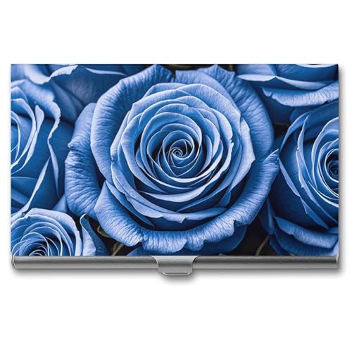 ZLFDSKGY Visitenkartenhalter, schlankes Metall, Visitenkartenetui für Männer und Frauen, blaues Blumenmuster, Rosen, Namenskartenhalter, professionelle Geschäftskarten, Organizer, Kreditträger ZLFDSKGY Visitenkartenhalter, schlankes Metall, Visitenkartenetui für Männer und Frauen, blaues Blumenmuster, Rosen, Namenskartenhalter, professionelle Geschäftskarten, Organizer, Kreditträger von ZLFDSKGY