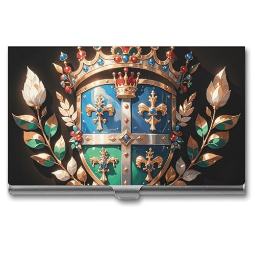 ZLFDSKGY Visitenkartenhalter, schlankes Metall-Visitenkartenetui für Männer und Frauen, Königliche Blume und Krone, Tiara, Namenskartenhalter, professionelle Geschäftskarten, Organizer, Kreditträger ZLFDSKGY Visitenkartenhalter, schlankes Metall-Visitenkartenetui für Männer und Frauen, Königliche Blume und Krone, Tiara, Namenskartenhalter, professionelle Geschäftskarten, Organizer, Kreditträger von ZLFDSKGY