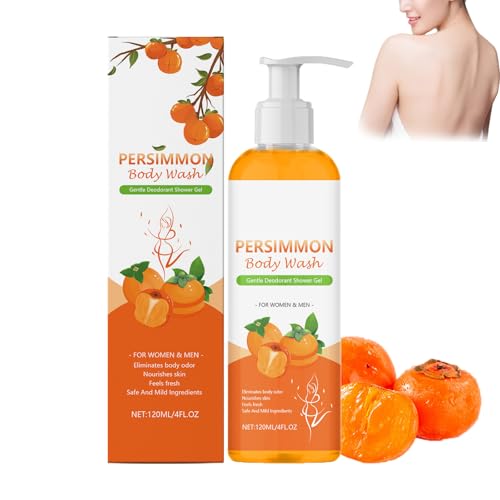 120 ml Persimmon-Duschgel – Persimmon-Duschgel zur Kontrolle von Körpergerüchen, Dusc/hgel für Frauen, natürliches Dusch/gel zur Entfernung starker Gerüche für Körper und Gesicht gegen (1 PCS) von ZLHHRZJX