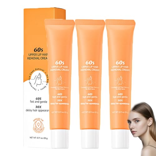 Elycura Haarentfernungscreme, sanfte schmerzlose Haarentfernungscreme für Frauen und Männer, Oberlippe und Kinn, Enthaarungsmittel für empfindliche Haut, mit feuchtigkeitsspendendem Element (3 PCS) Elycura Haarentfernungscreme, sanfte schmerzlose Haarentfernungscreme für Frauen und Männer, Oberlippe und Kinn, Enthaarungsmittel für empfindliche Haut, mit feuchtigkeitsspendendem Element (3 PCS) von ZLHHRZJX