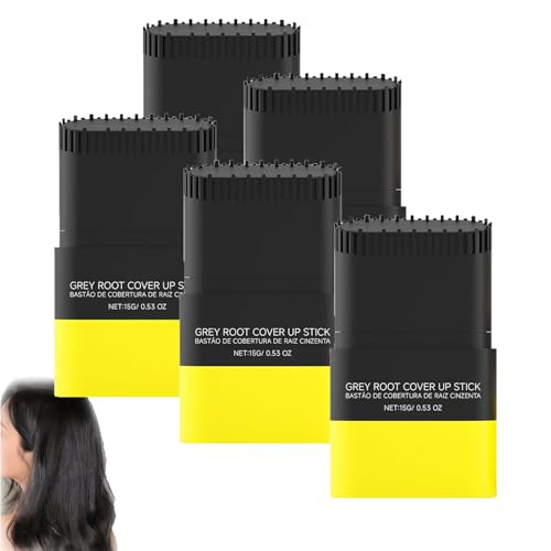 Haarkamm-Färbestift für graues Haar,Abdeckung für Damen, Grau-Concealer, Spray zum Ausbessern schwarzer Haarwurzeln,temporäre Haarfarbe für Männer und Frauen,schnelle Abdeckung grauer Haare (5 PCS) von ZLHHRZJX