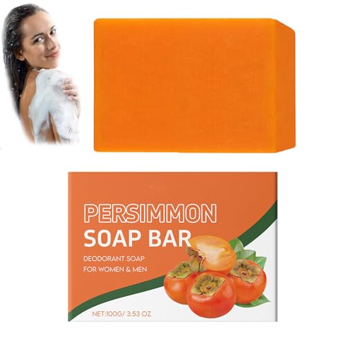 Kakishibu-Kaki-Seife, Kaki-SeifenstüCk FüR KöRper Und Gesicht, Reisefreundlicher Frischer Duft FüR Frauen Und MäNner, Ka/ki-Extrakt-SeifenstüCk, Frischer Und Langanhaltender Duft (1 PC) von ZLHHRZJX