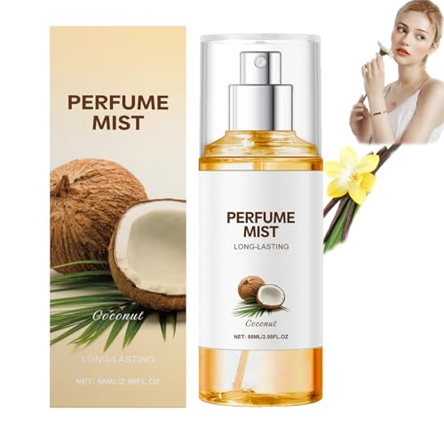 Kokosnuss-ParfüMspray FüR Damen, Kokosnuss-KöRperspray FüR Damen, Lang Anhaltender ParfüMnebel FüR Haar Und Haut, ReisegrößE Mit äTherischen öLen,Vielseitig Verwendbarer KöRper- Und Haarduft (1 PC) von ZLHHRZJX