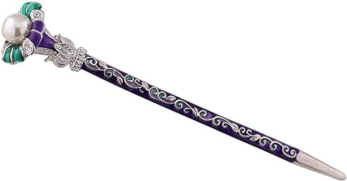 Friseur-Clips, Haarspangen, Frauen-Weinlese-Haarnadel-chinesisches traditionelles Haar-Stick-Haar-Essstäbchen, Flower-15 (Color : Multicolor) von ZLINXI