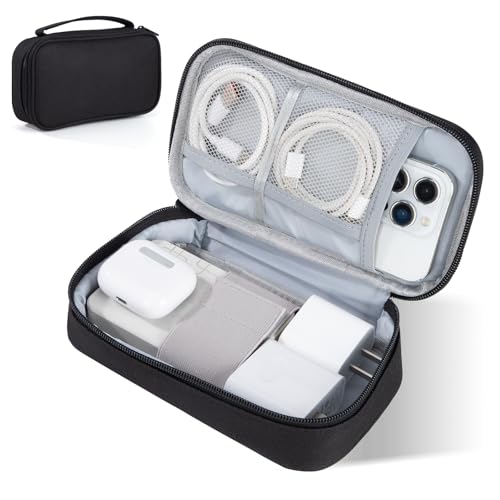 ZLLkeji Elektronik Organizer Tasche Tragbar Kabeltasche Organizer Festplattentasche Wasserresistent Zubehör Reise Kabeltasche für Handy Netzteil, Ladekabel, Ladestecker (M) von ZLLkeji
