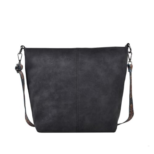 - Exzellente Kombination Frische und süße khakifarbene PU-Beutelhandtasche for Damen – verziert mit gewebten Elementen -Kann als Geschenk gegeben werden(Black) von ZLSCDHZ