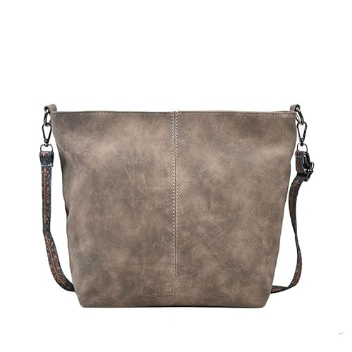 - Exzellente Kombination Frische und süße khakifarbene PU-Beutelhandtasche for Damen – verziert mit gewebten Elementen -Kann als Geschenk gegeben werden(Khaki) von ZLSCDHZ