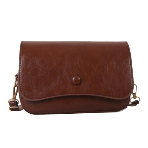 ZLSCDHZ - Exzellente Kombination Retro-Handtaschen for Damen in Unifarben: Hochwertiges Ledermaterial, Interpretation des klassischen und eleganten Stils -Kann als Geschenk gegeben werden(Brown2) von ZLSCDHZ