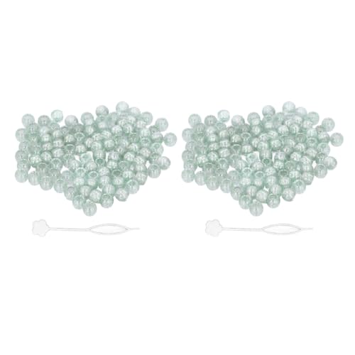 ACRYL BEADS TRANSPARENTE GROSSE LOCH LOSE BEADS HAAR BRAIDS BEARD BEADS FÜR HAIRSTYLING UND COSPLAY (Green) von ZLXCAOB
