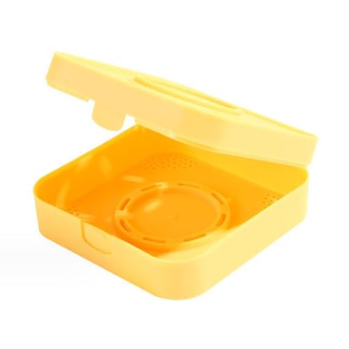 Puder Puff Aufbewahrung sbox Heimreise Modische Atmungsaktive Make-up Puff Behälter hülle für Frauen (Gelb) von ZLXCAOB