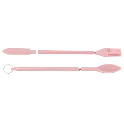 Teleskope Silikon Spatel Pink wiederverwendbares Glas Schaber Retractable Mini Make -up Spatel Löffel Set für Kosmetika von ZLXCAOB