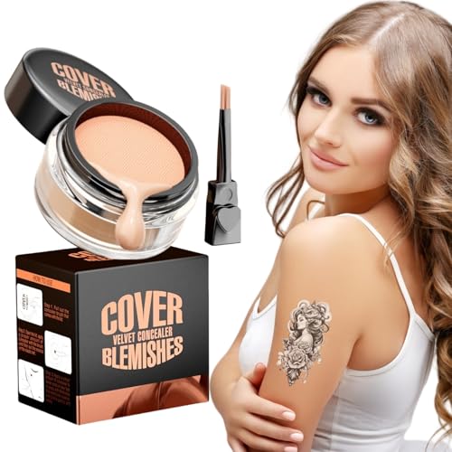 Cushion Concealer,Air Cushion Concealer,Tattoo Concealer,Tattoo Foundation Wasserfest,Tattoo Abdeckung Creme,Tattoo Concealer Für Körper,Wasserdichter Make Up Haut Narben Concealer von ZLXFT