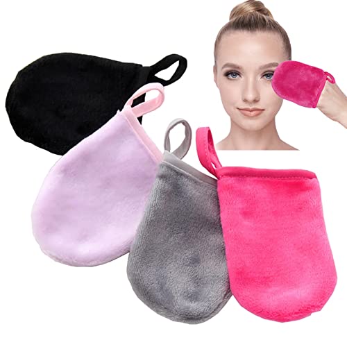 Mikrofaser Reinigungstuch Gesicht,Gesichtsreinigungstücher Mikrofaser, Make Up Entferner Tuch,Abschminkhandschuh,für Haut Gesichtsreinigungstücher Wiederverwendbare Mikrofaser Abschminktücher von ZLXFT