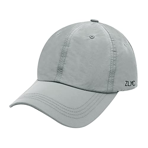 ZLYC Daman Sommer Baseball Caps für Sport Golf Tennis Baseballmütze(Einfarbig Grau) von ZLYC