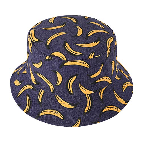 ZLYC Unisex Sommermütze mit süßem Print, Banana,Navy, Gr.- M von ZLYC