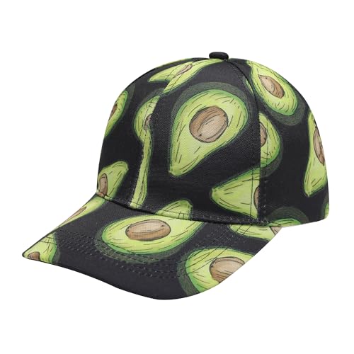ZLYC Damen Floral Baseball Cap Mode Blumen Atmungsaktiv Basecap(Avocado Schwarz),Einheitsgröße von ZLYC