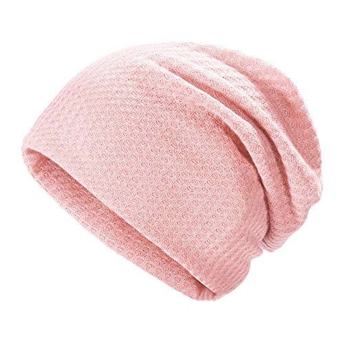 ZLYC Summer Long Slouch Beanie Leicht Weich Jersey Mütze für Damen und Herren,Festes Hellrosa,Gr. Einheitsgröße von ZLYC