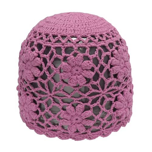ZLYC Damen Mädchen Häkelmütze Beanie Mütze Slouch Sommer Strickmützen(Gänseblümchen Sassy Rosa),Einheitsgröße von ZLYC