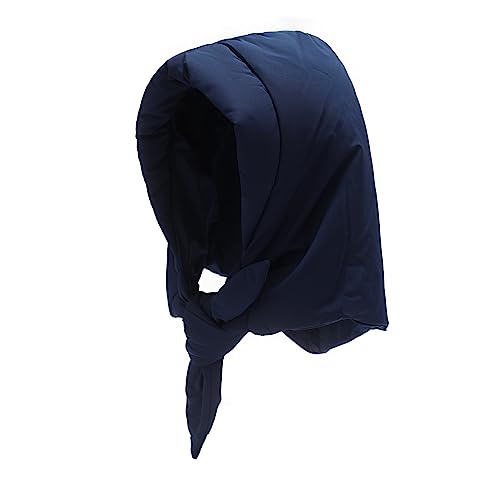 ZLYC Damen Winter Sturmhauben Stricken Winddicht Daunen Beanie Mütze(Einfarbig Marineblau) von ZLYC