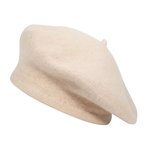 ZLYC Frauen Klassische Der Französische Künstler Baskenmütze Barett (Beige) von ZLYC