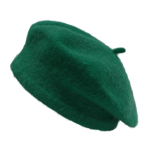 ZLYC Mädchen Klassische Der Französische Künstler Baskenmütze Barett(Grün),Einheitsgröße von ZLYC
