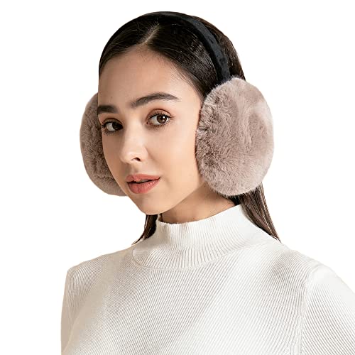 ZLYC Winter Ohrenschützer Ohrenwärmer Outdoor Faux fur Earmuffs für Damen Kinder,Khaki,Einheitsgröße von ZLYC