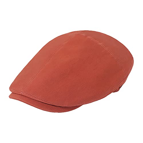 ZLYC Sommer Ivy Schirmmützen Ballonmütze Baumwolle Flatcap für Herren (Solide Orange),Gr.Einheitsgröße von ZLYC