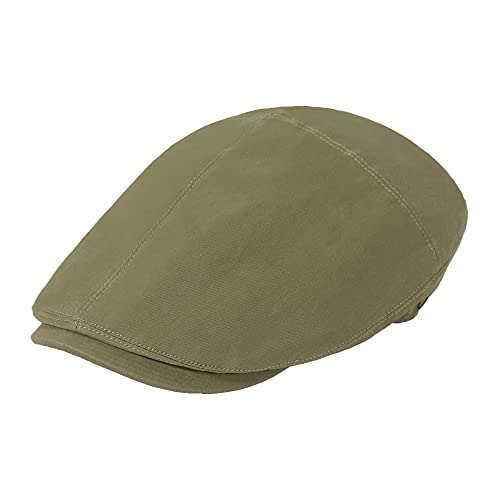 ZLYC Sommer Ivy Schirmmützen Ballonmütze Baumwolle Flatcap für Herren (Solides Armeegrün),Gr.Einheitsgröße von ZLYC