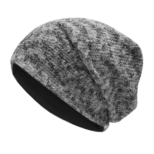 ZLYC Summer Long Slouch Beanie Leicht Weich Jersey Mütze für Damen und Herren(Gemischtes Grau),Einheitsgröße von ZLYC