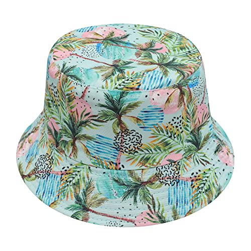 ZLYC Männer Frauen Sommer Fischerhüte Obst Hut, Tropische Palme, One Size von ZLYC
