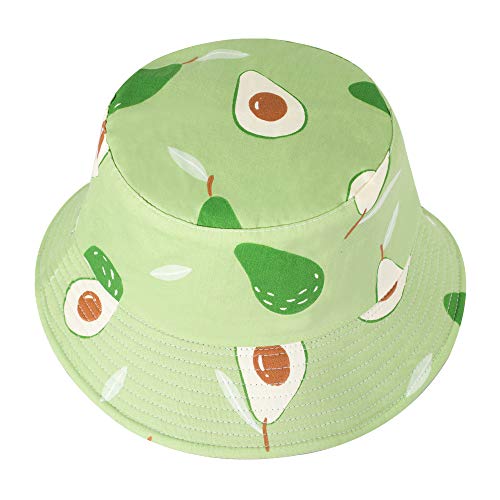 ZLYC Unisex Früchte Druck Sonnenhut Strandhut Fishermütze Outdoor-Hut,Avocado Grün,Einheitsgröße von ZLYC