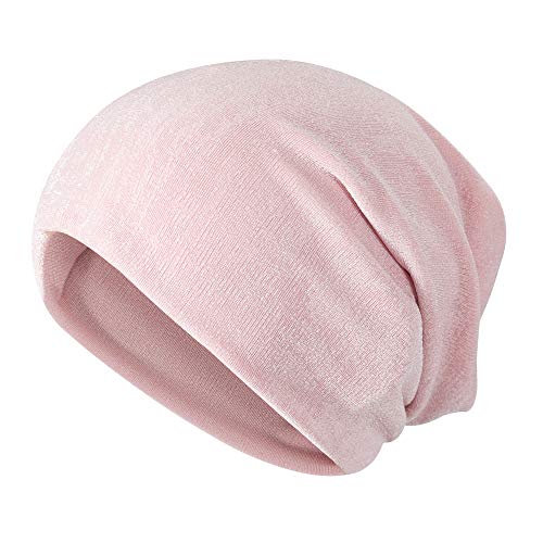 ZLYC Unisex Long Slouch Beanie Leicht Weich Jersey Mütze (Chiffon Rose),Gr. Einheitsgröße von ZLYC