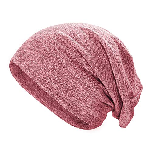 ZLYC Unisex Long Slouch Beanie Leicht Weich Jersey Mütze (Einfach Rosa),Gr. Einheitsgröße von ZLYC