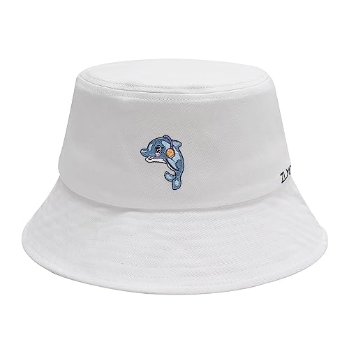 ZLYC Männer Frauen Sommer Fischerhüte Obst Hut, Weißer Delphin, One Size von ZLYC