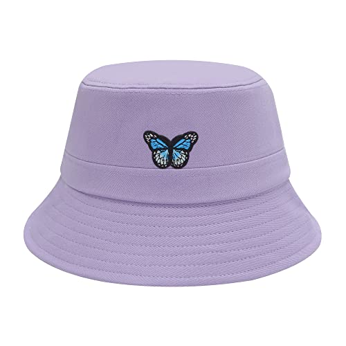 ZLYC Männer Frauen Sommer Fischerhüte Obst Hut, Butterfly Purple, One Size von ZLYC