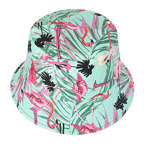 ZLYC Männer Frauen Sommer Fischerhüte Obst Hut, Flamingos, blau, One Size von ZLYC