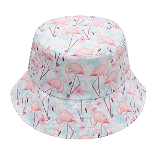 ZLYC Männer Frauen Sommer Fischerhüte Obst Hut, Flamingo Pastellblau, One Size von ZLYC
