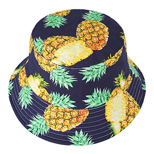 ZLYC Unisex Sommermütze mit süßem Print, M, Ananas Gelb von ZLYC