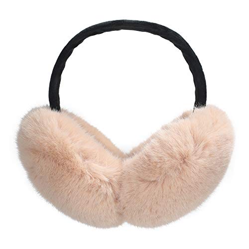 ZLYC Winter Ohrenschützer Ohrenwärmer Outdoor Faux fur Earmuffs für Damen Kinder,Aprikose,Einheitsgröße von ZLYC