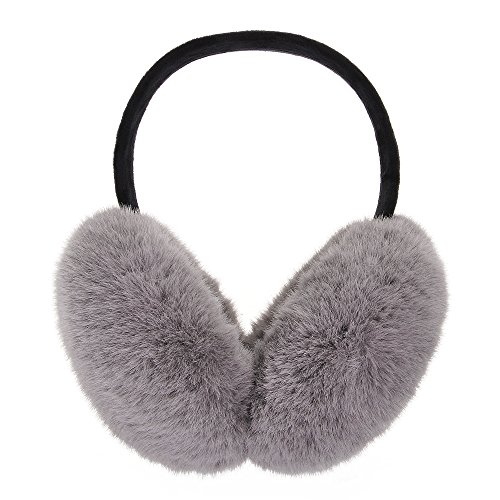 ZLYC Winter Ohrenschützer Ohrenwärmer Outdoor Faux fur Earmuffs für Damen Kinder,Grau,Einheitsgröße von ZLYC