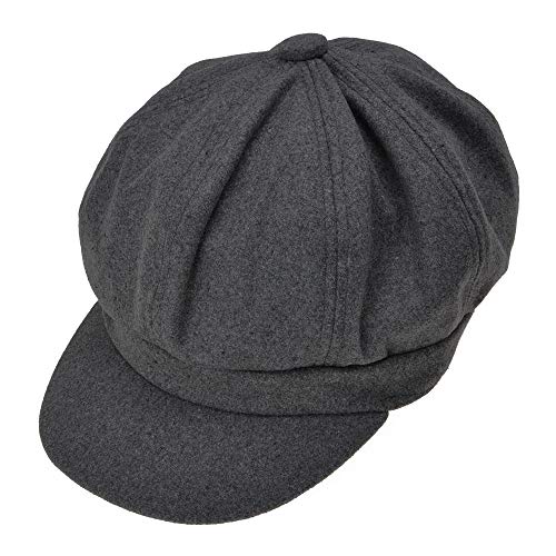 ZYLC Unisex Warme Schirmmütze Barett Mütze Winter Ballonmütze Klassisches Design Mit Schirm (Dunkel Grau),Einheitsgröße von ZLYC