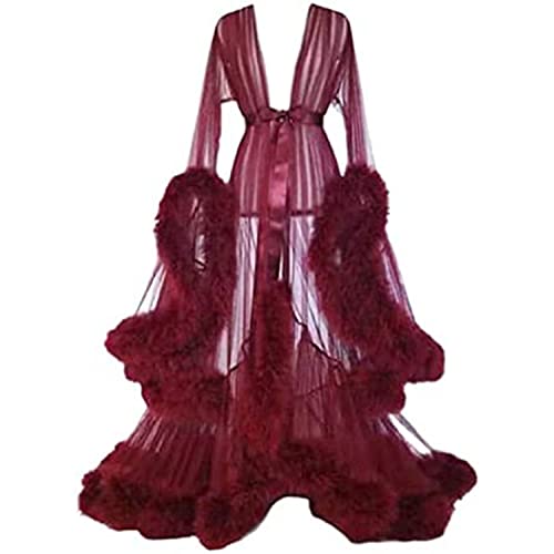 ZLZNX Transparentes Federkleid Langer Federrobe Mit Ausgestellten Ärmeln Für Frauen Perspektivische Robe Nachtwäsche Set Kleid Mit Ausgestellter,09,XXL ZLZNX Transparentes Federkleid Langer Federrobe Mit Ausgestellten Ärmeln Für Frauen Perspektivische Robe Nachtwäsche Set Kleid Mit Ausgestellter,09,XXL von ZLZNX